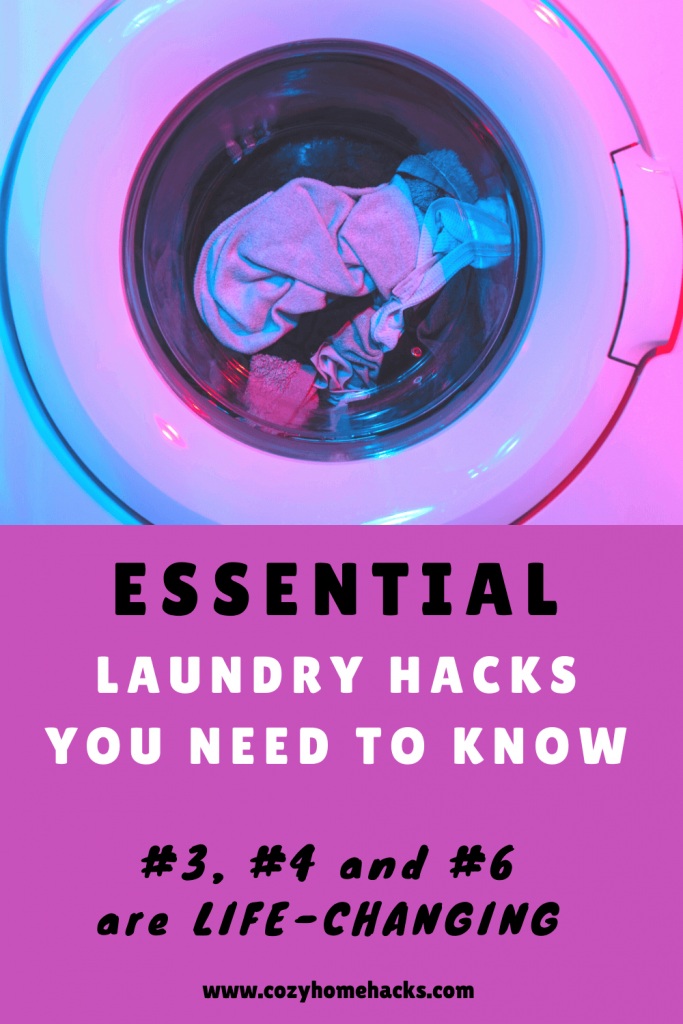 Essential Laundry Hacks Pinterest Pin