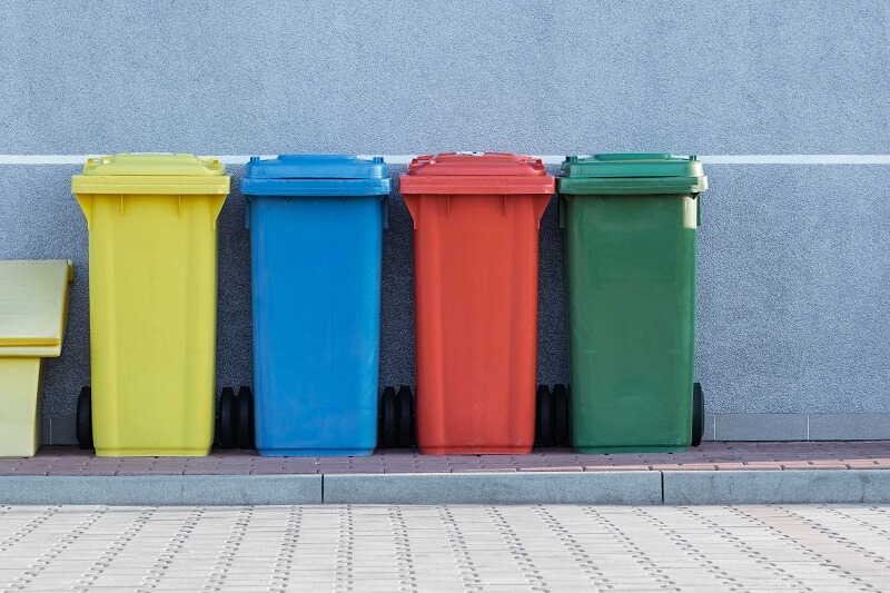 how to declutter your home- trash cans