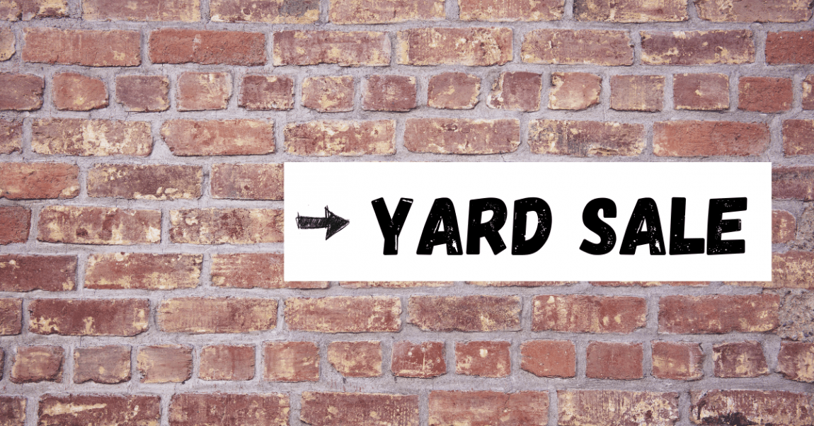 What to see at yard sale banner